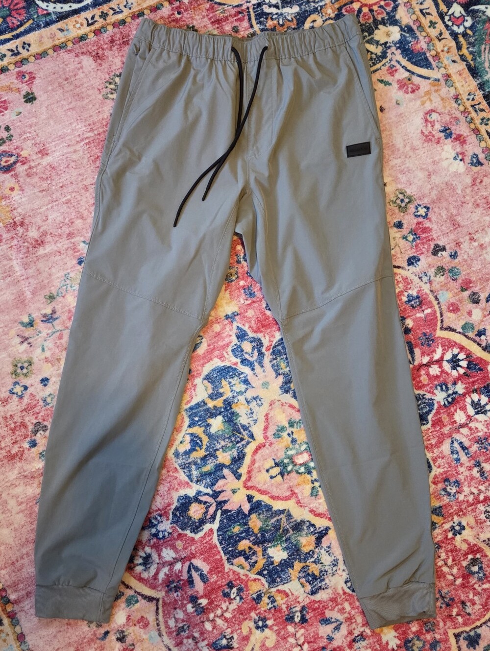 Hollister Men's Gray Performance Jogger Pants - Lightweight Drawstring